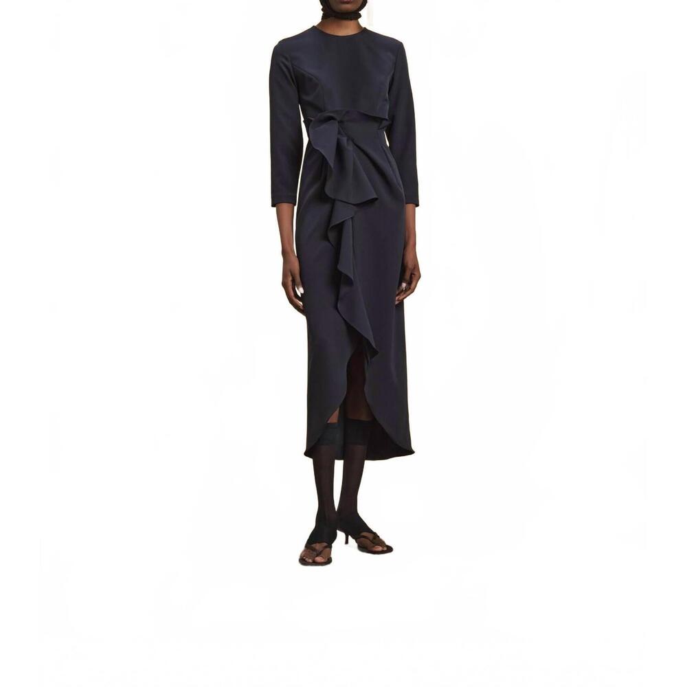 NEW KIKA VARGAS genzebe dress in navy